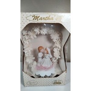 Vintage Martha’s Porcelain Bride & Groom Flower Arch Wedding Cake Topper…